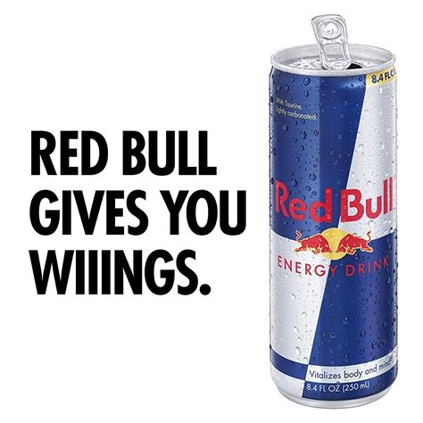 Red Bull: The only drink that gives you wings... and a great sense of humor!